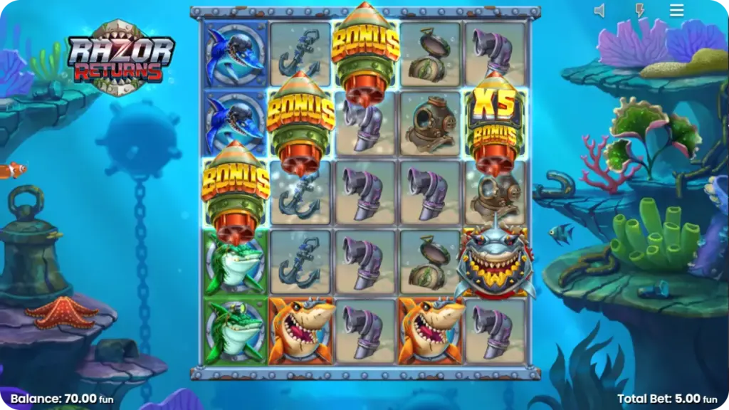 Freispiele Funktion Razor Returns slot