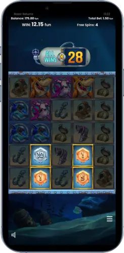Razor Returns free spins feature with x25 multiplier
